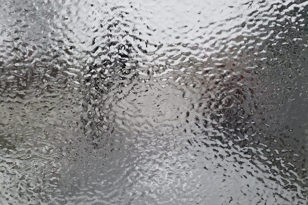 Heavy coating of ice on window